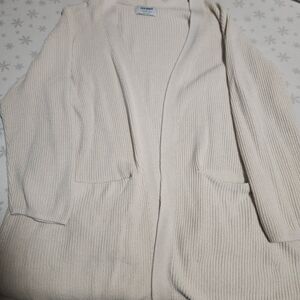 Old Navy Women's Cream Open-Front Cardigan